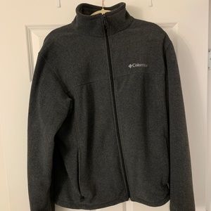 Dark Gray Men's Columbia Fleece Jacket Size Large